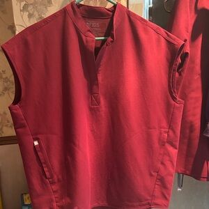 Women’s Burgundy Sleeveless Top scrubs